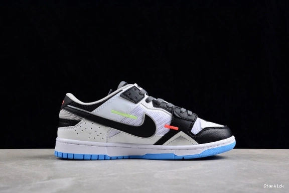 DN5381-001 Low Dunk Black Grey Blue Nike University Neutral Scrap White 1229